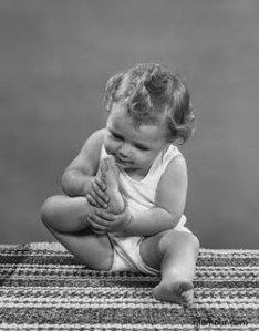 little boy with stinky feet